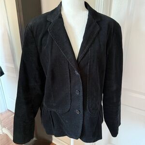 Talbots Black Corduroy Blazer